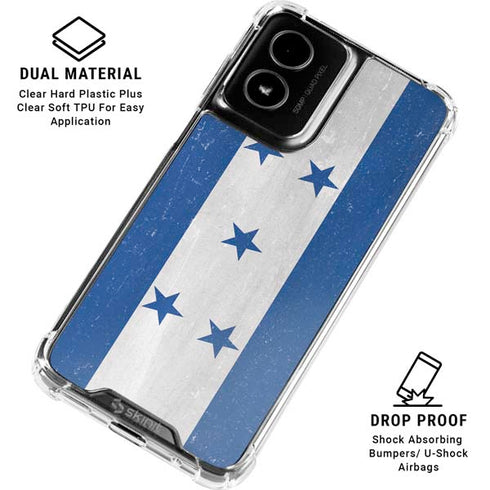 Honduras Flag Distressed Moto G Power 5G (2024) Clear Case